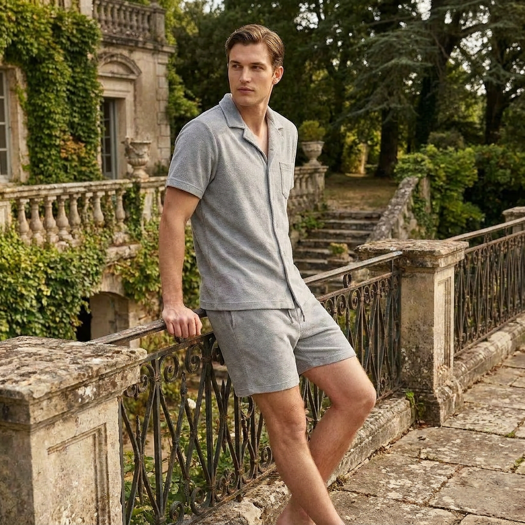 OLDMONEYLOOK | Men’s Classic Camp Collar Lounge Set