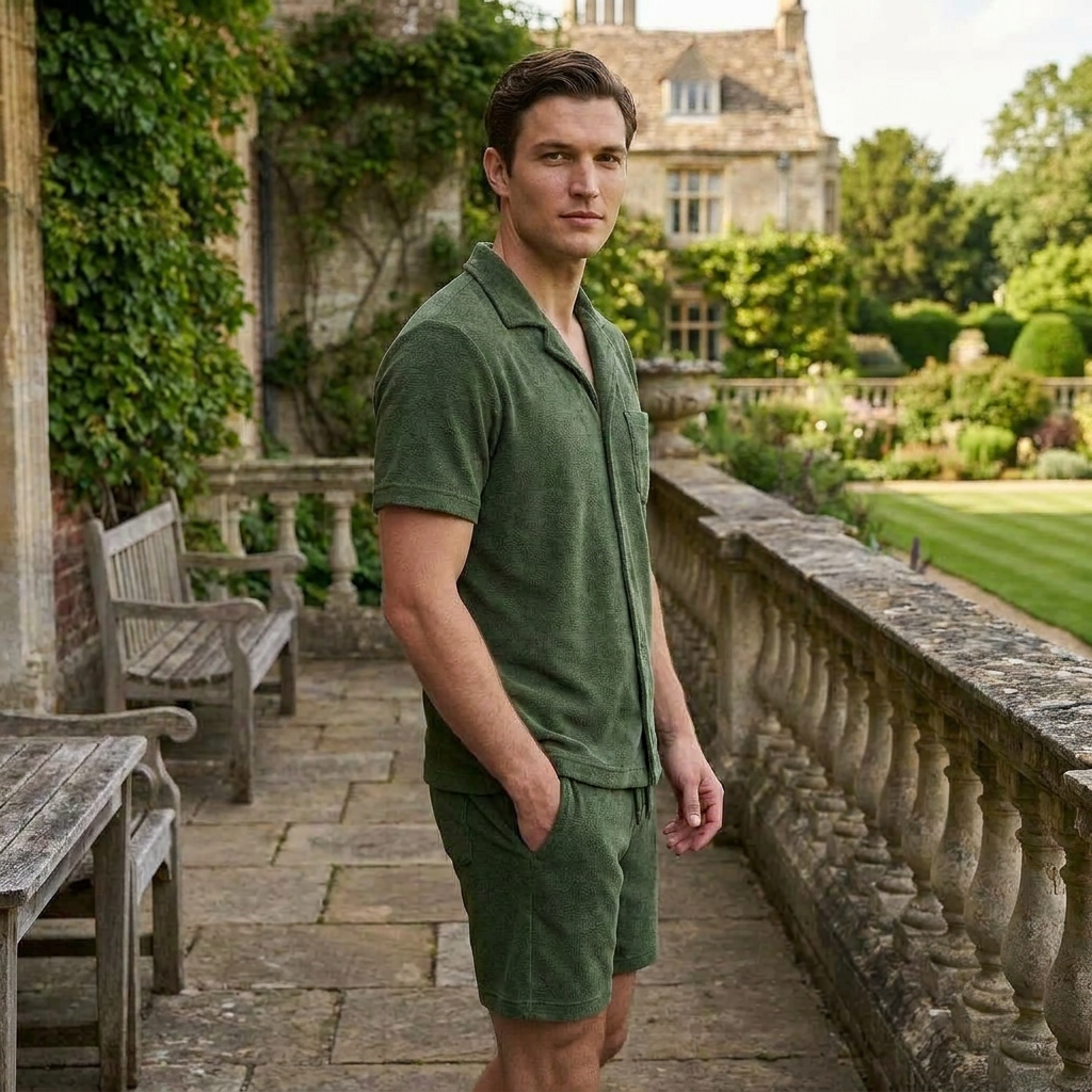 OLDMONEYLOOK | Men’s Classic Camp Collar Lounge Set
