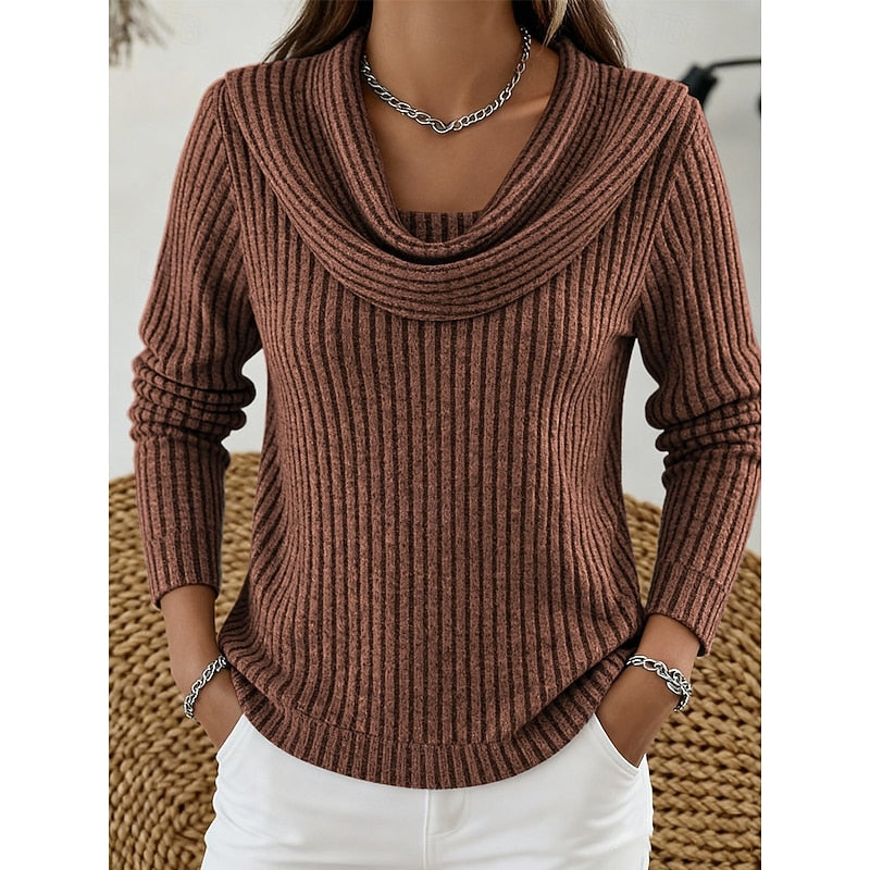 Lucinda | Ribbed Cowl Neck Sweater