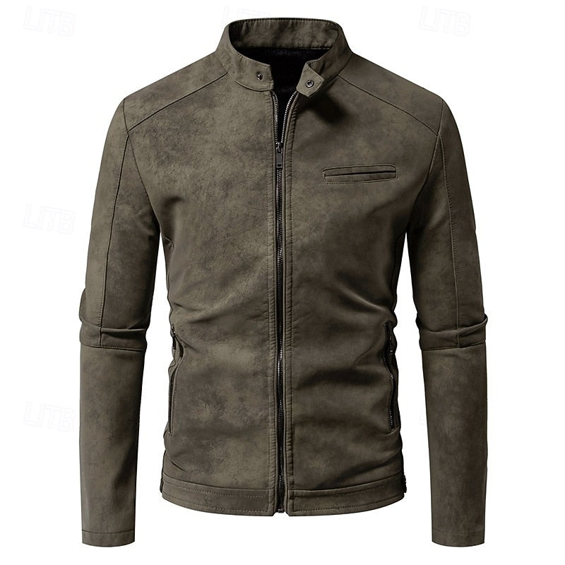 Malcolm | Timeless Stand-Collar Biker Jacket