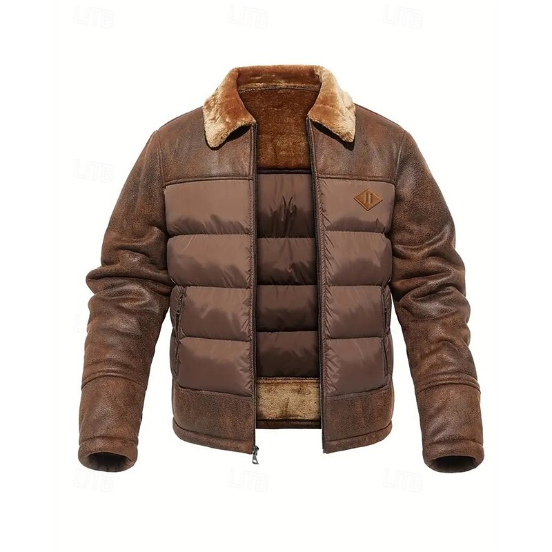 Reuben | Quilted Puffer Jacket with Fur Collar