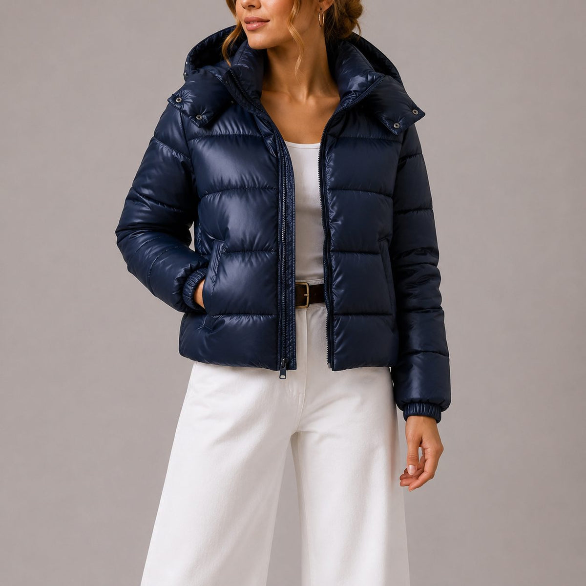 Puffer Jacket for Women with Hood