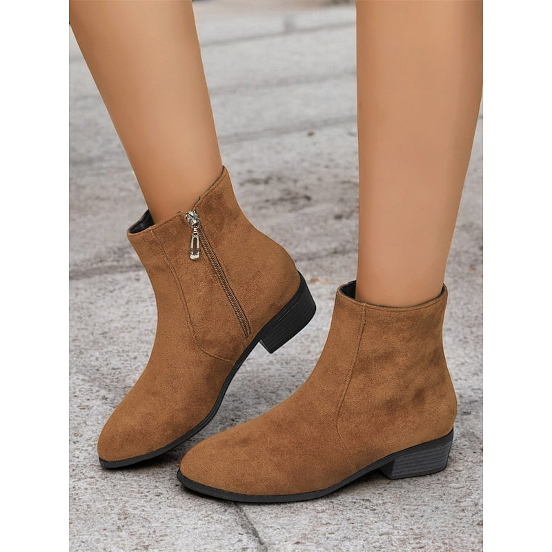 Hazel | Elegant Block-Heel Ankle Boots