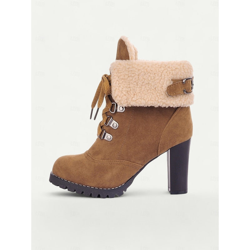 Ramona | Comfortable Lace-Up Heeled Ankle Boots