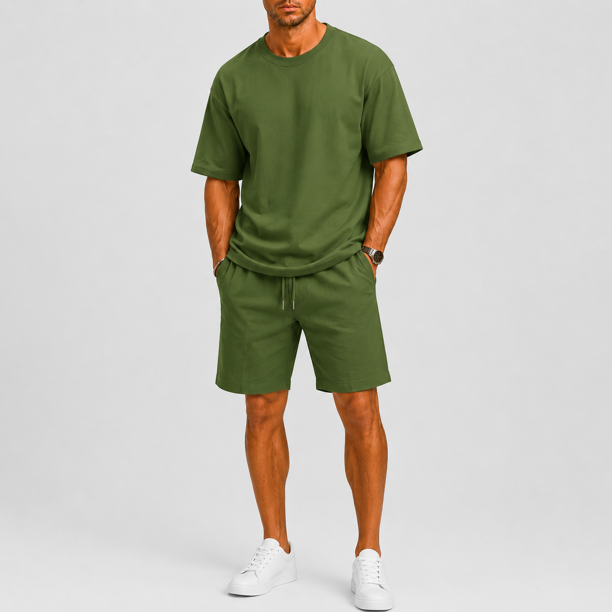 Men's Oversized Set with T-Shirt and Shorts