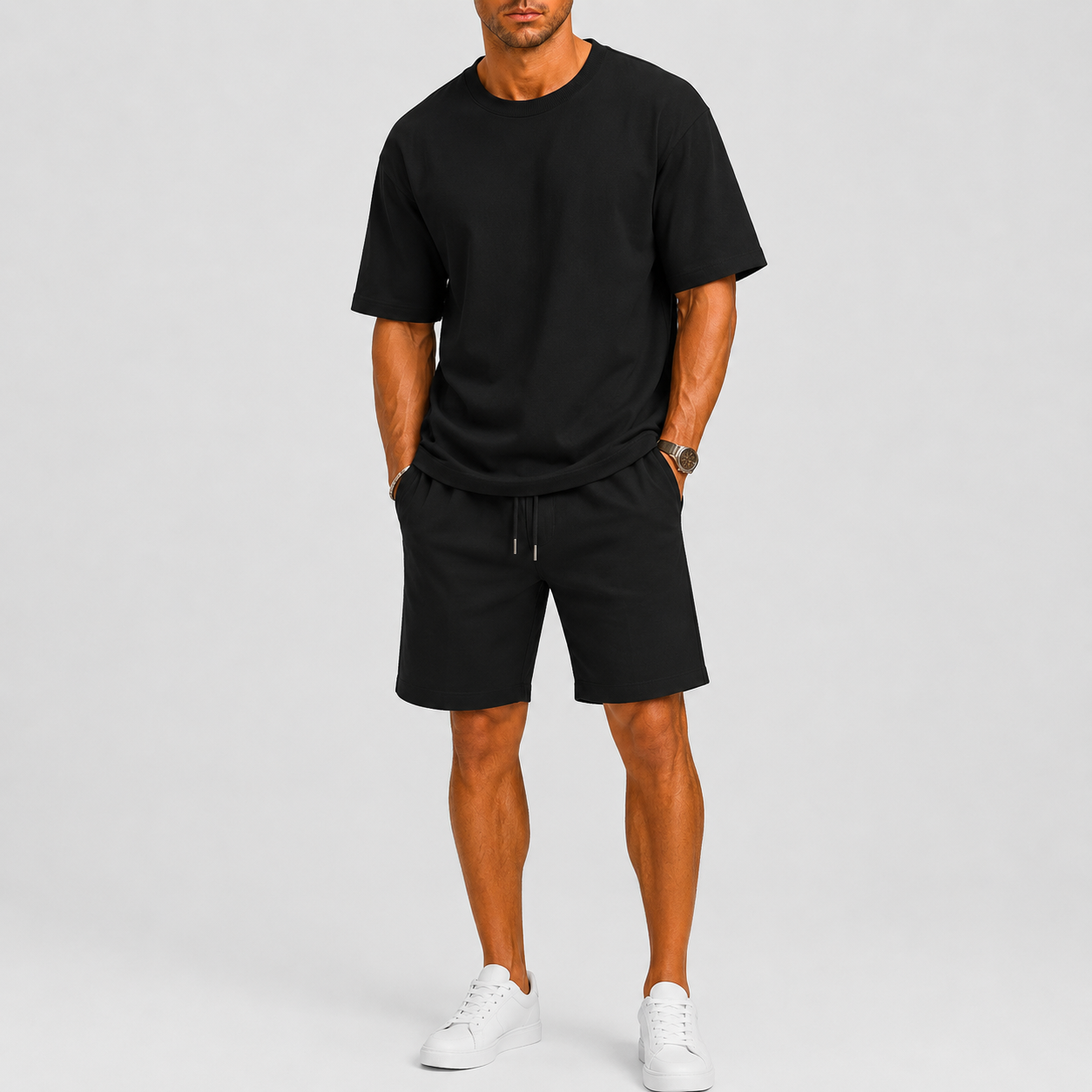 Men's Oversized Set with T-Shirt and Shorts