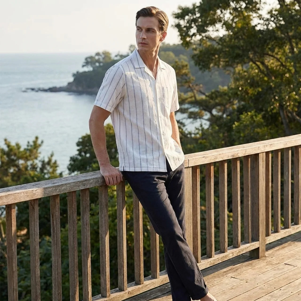 OLDMONEYLOOK | Men’s Refined Striped Polo