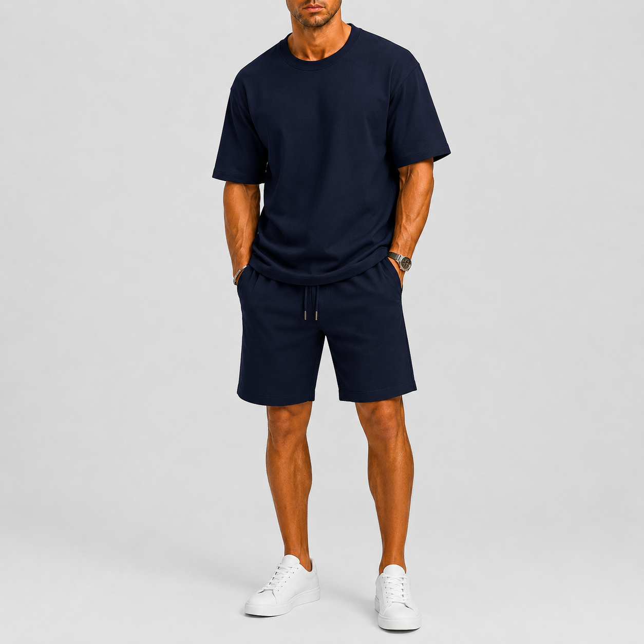 Men's Oversized Set with T-Shirt and Shorts