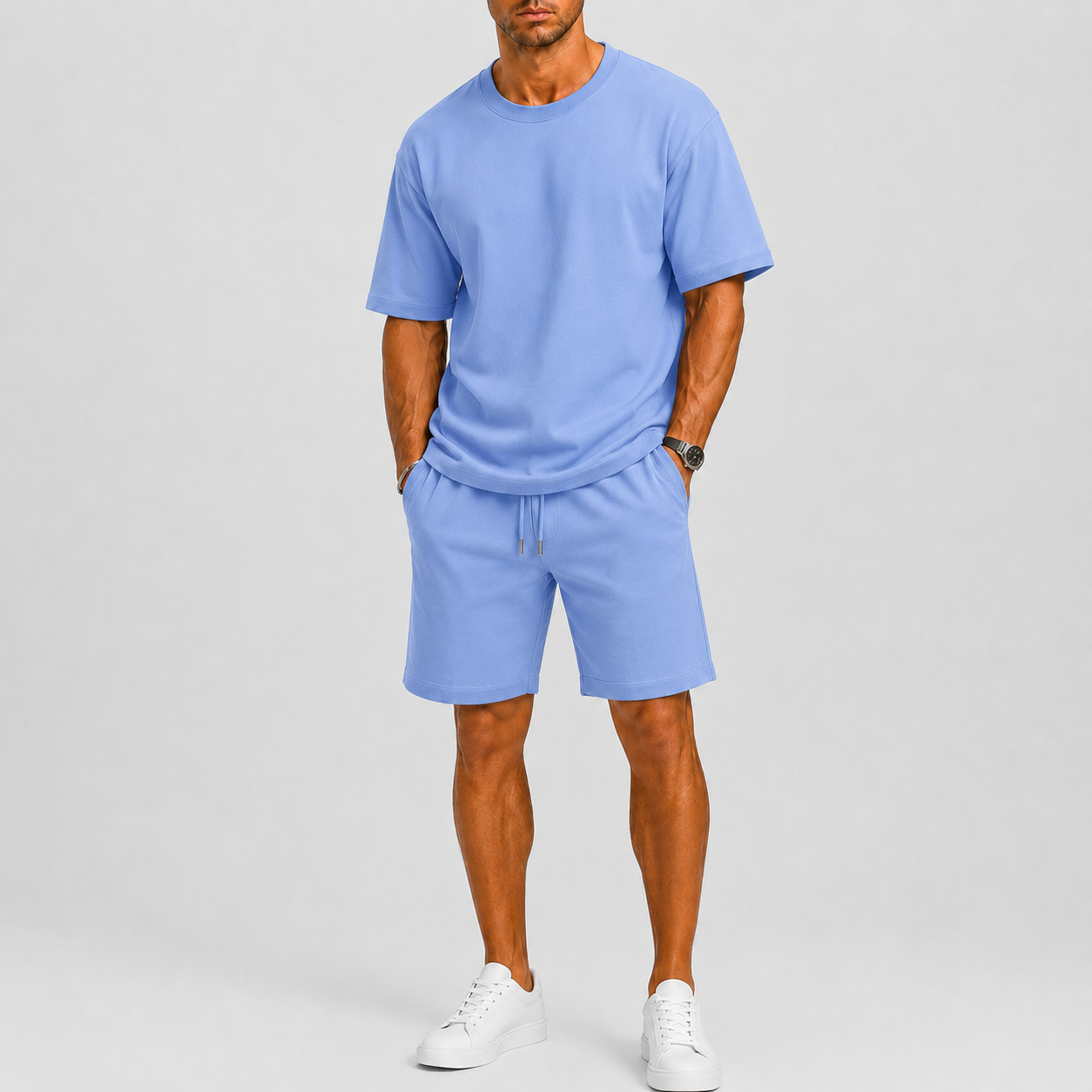 Men's Oversized Set with T-Shirt and Shorts
