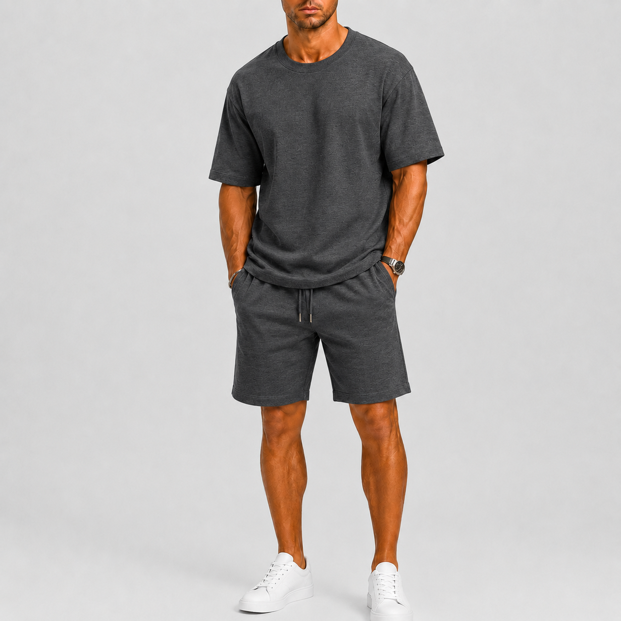 Men's Oversized Set with T-Shirt and Shorts
