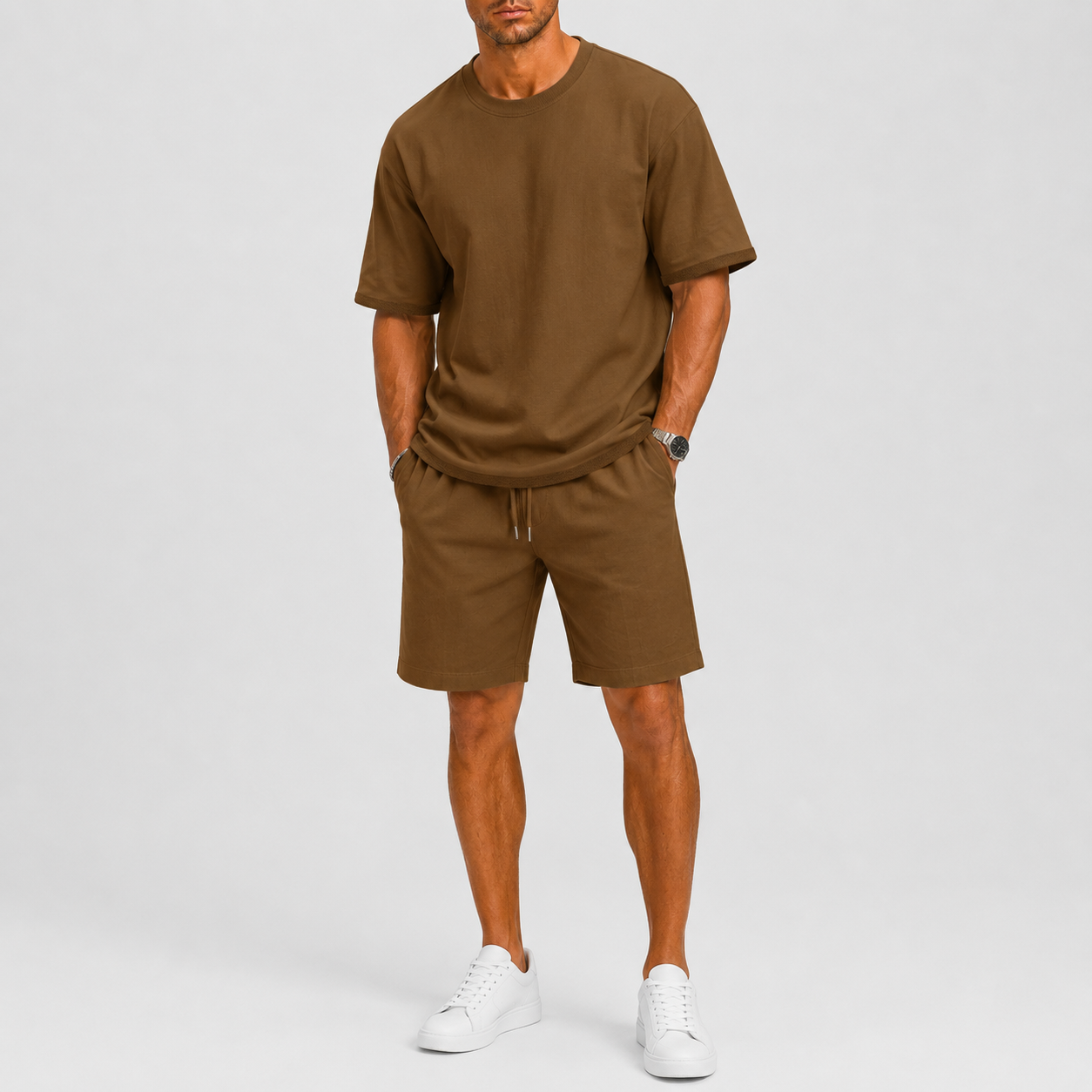 Men's Oversized Set with T-Shirt and Shorts
