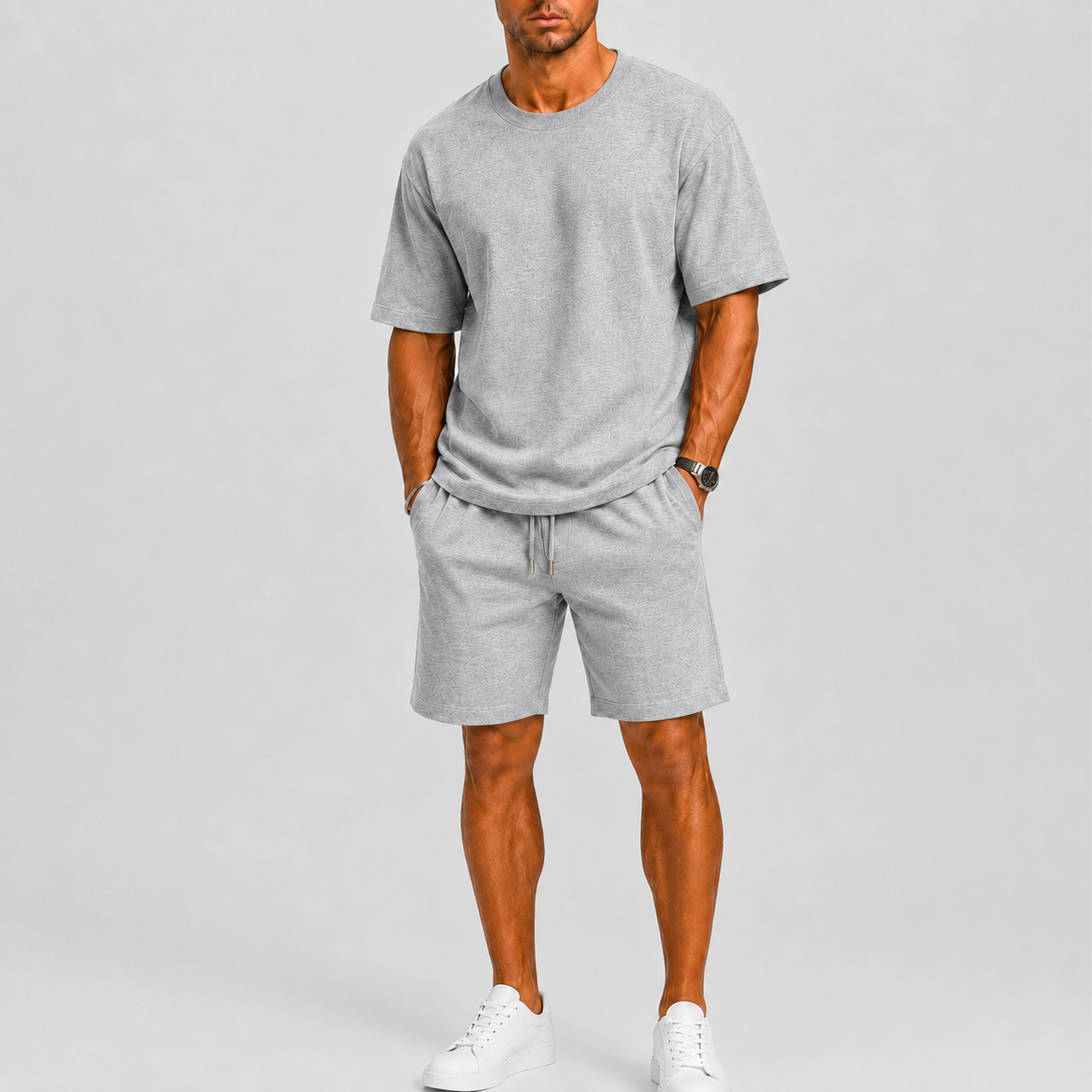 Men's Oversized Set with T-Shirt and Shorts