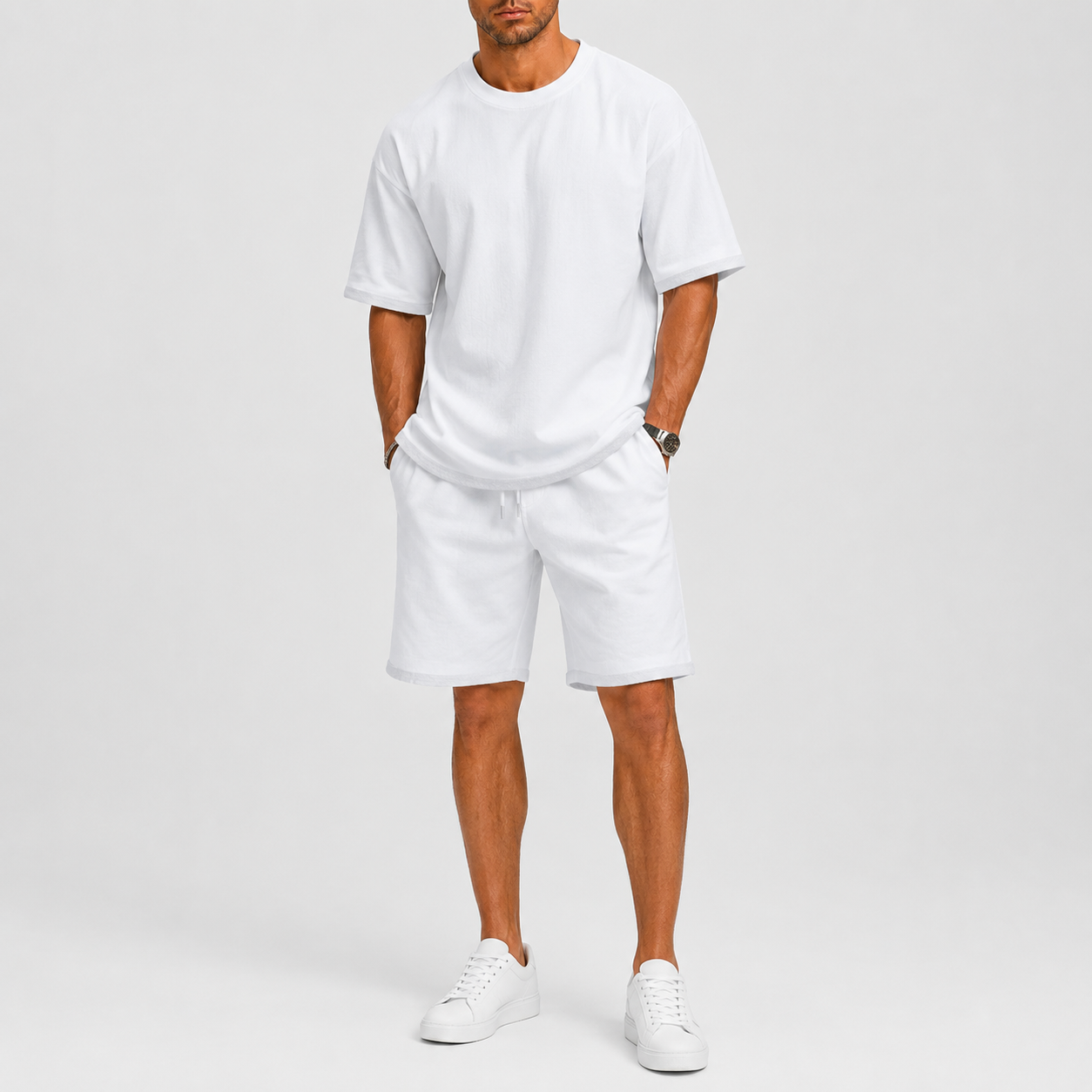 Men's Oversized Set with T-Shirt and Shorts