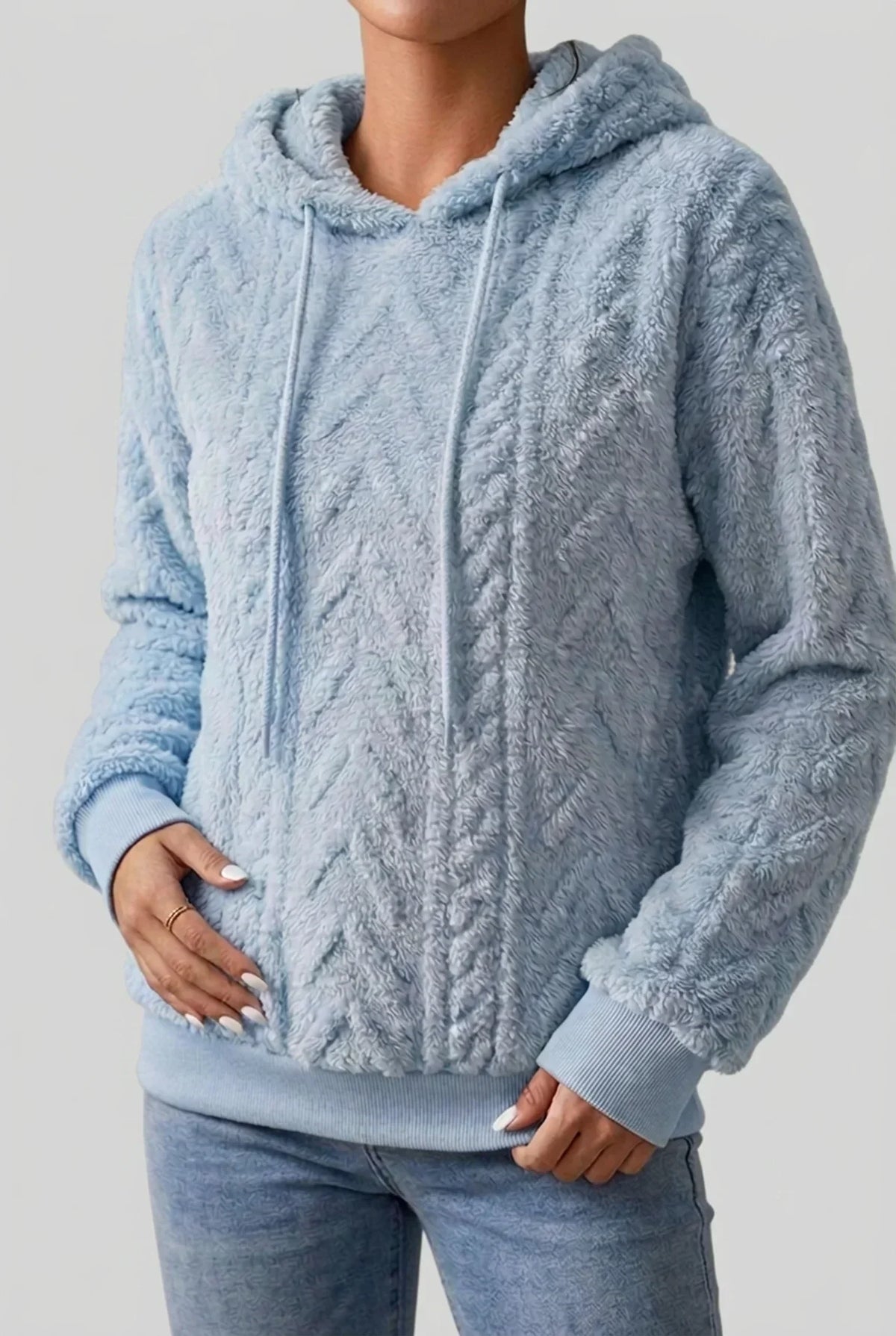 Women's Cable Knit Hoodie | Soft and Cozy Comfort