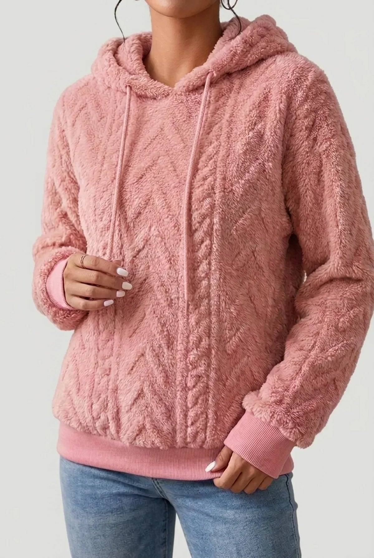 Women's Cable Knit Hoodie | Soft and Cozy Comfort