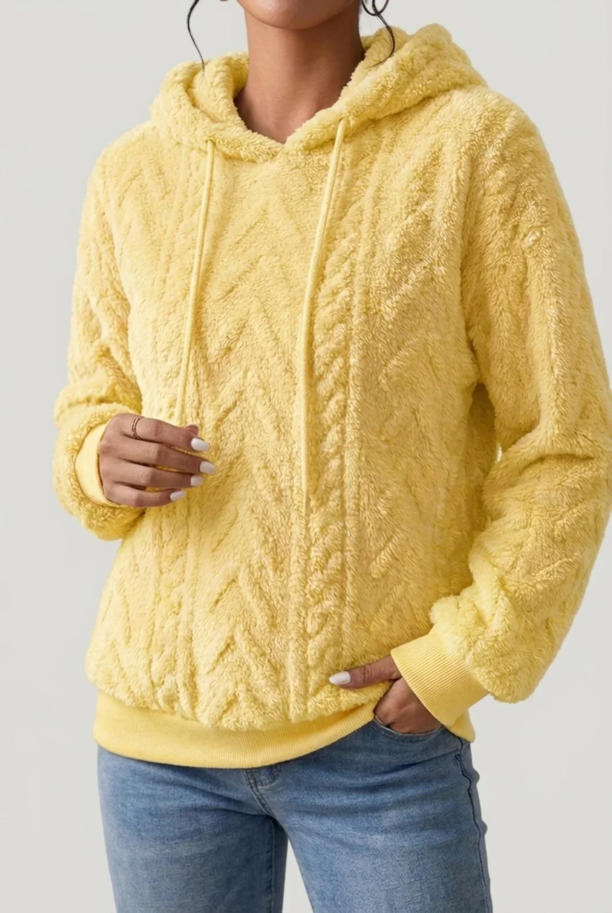 Women's Cable Knit Hoodie | Soft and Cozy Comfort