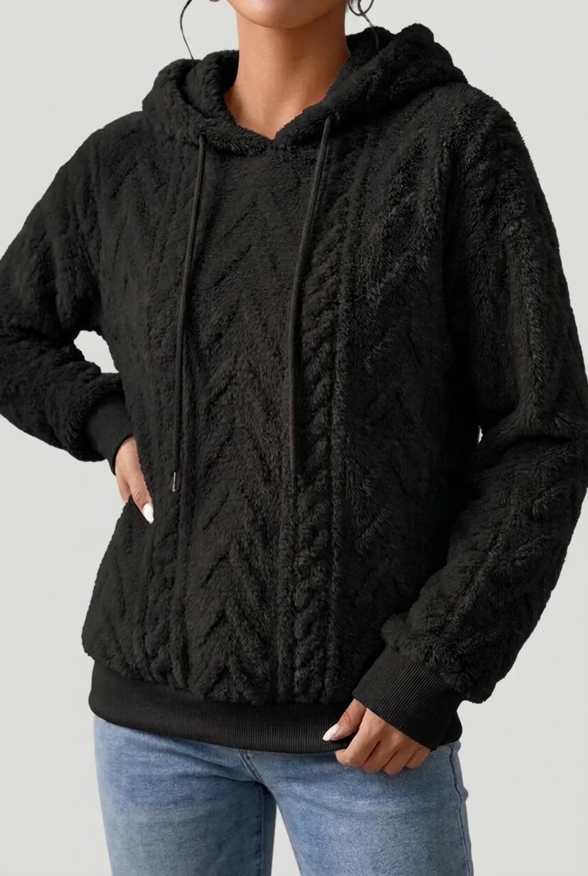 Women's Cable Knit Hoodie | Soft and Cozy Comfort