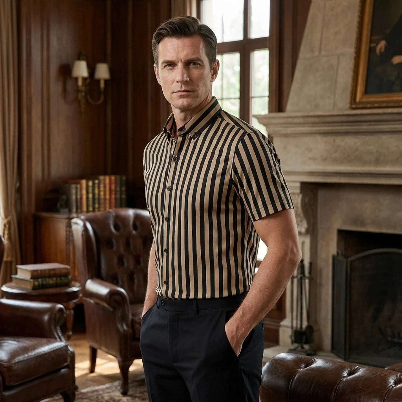OLDMONEYLOOK | Men’s Heritage Striped Polo Shirt