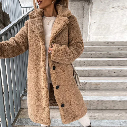 Teddy Coat for Women with Buttons