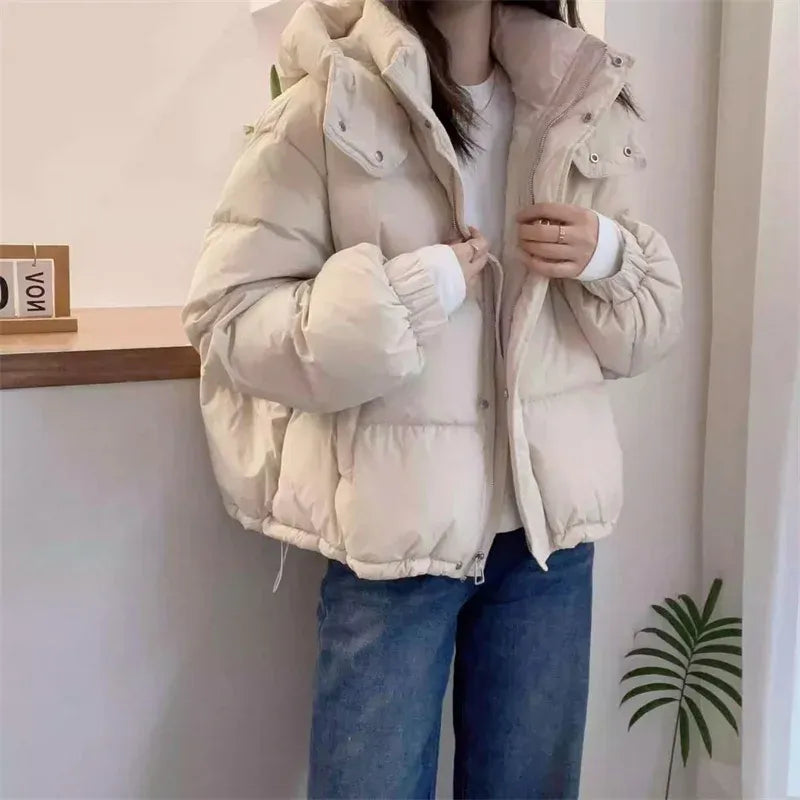 Ladies' Puffer Jacket with Hood