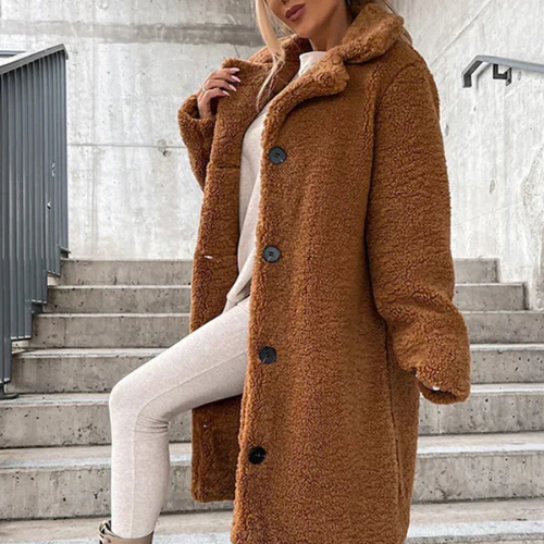 Teddy Coat for Women with Buttons