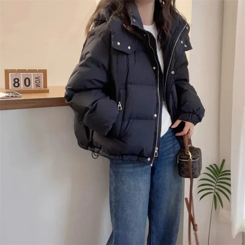 Ladies' Puffer Jacket with Hood
