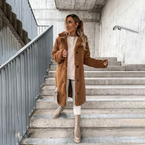 Teddy Coat for Women with Buttons
