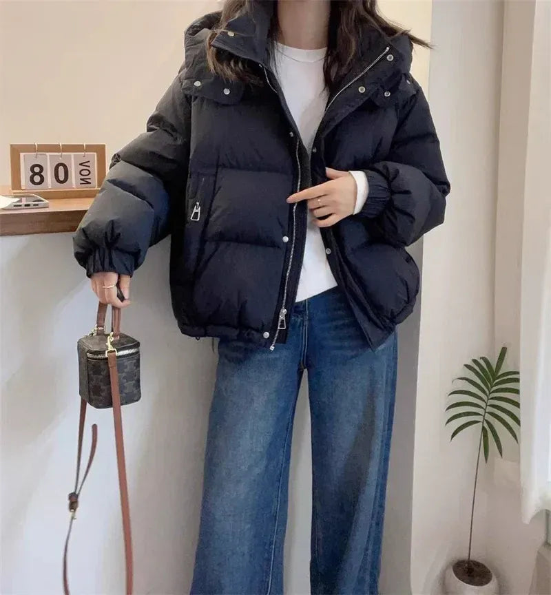 Ladies' Puffer Jacket with Hood