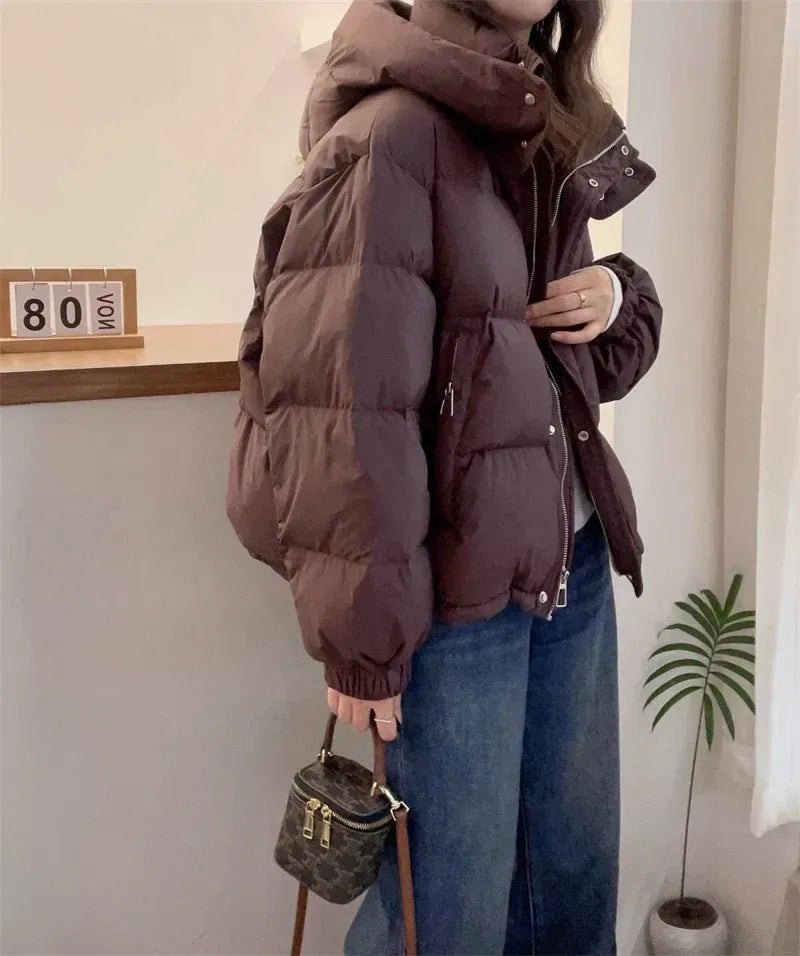 Ladies' Puffer Jacket with Hood