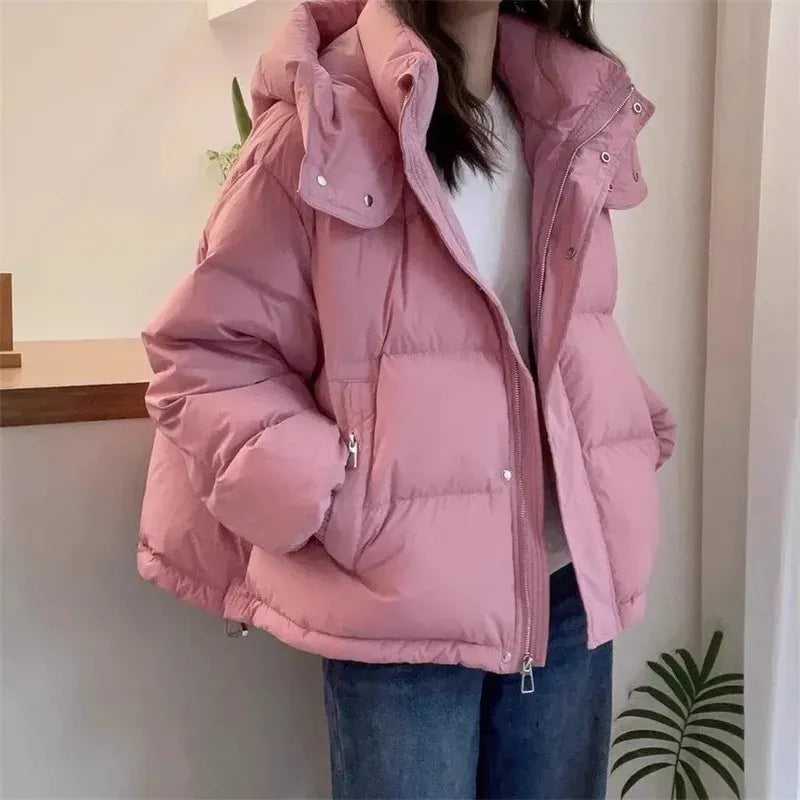 Ladies' Puffer Jacket with Hood
