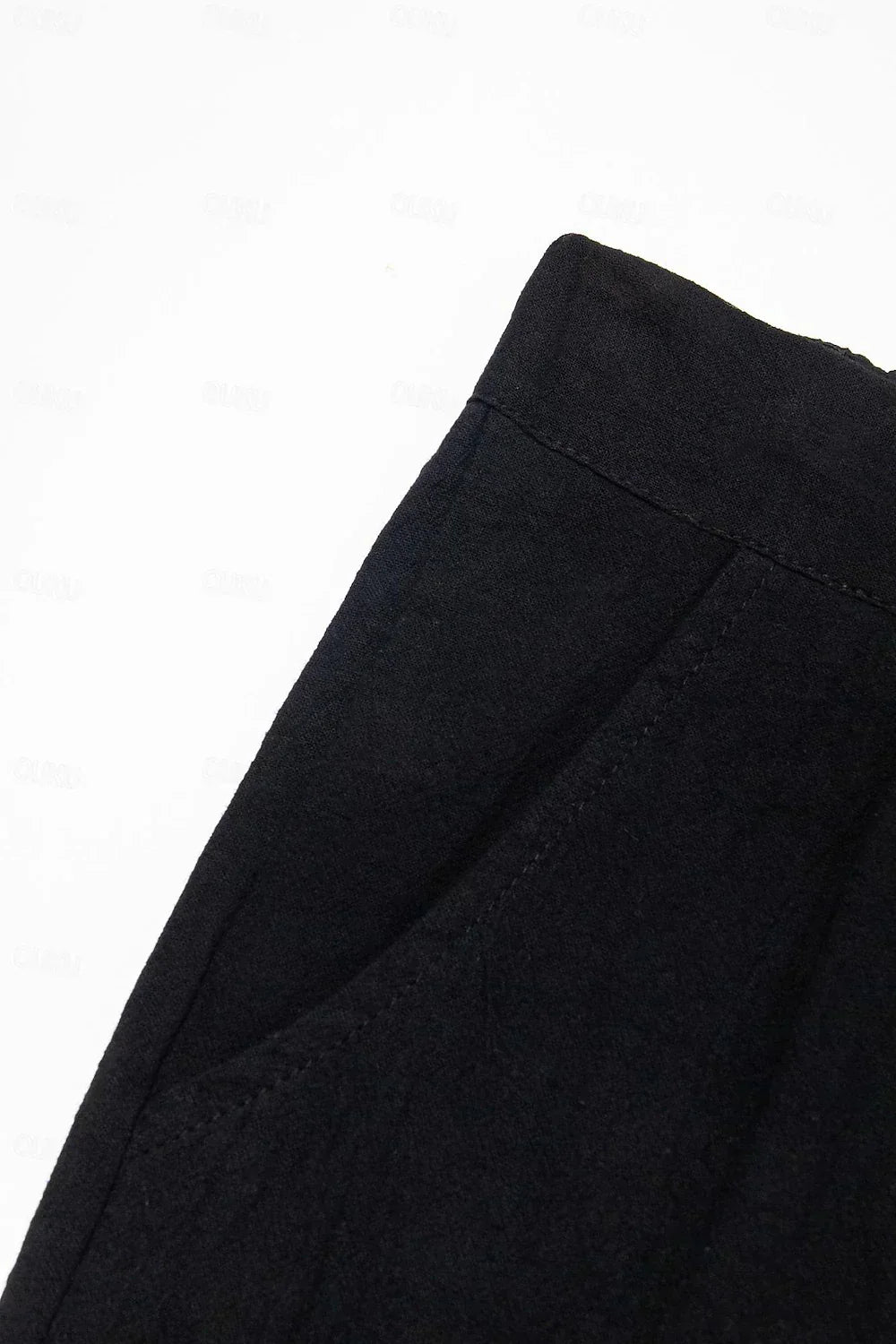 Men's Linen Look Shorts with Pleats
