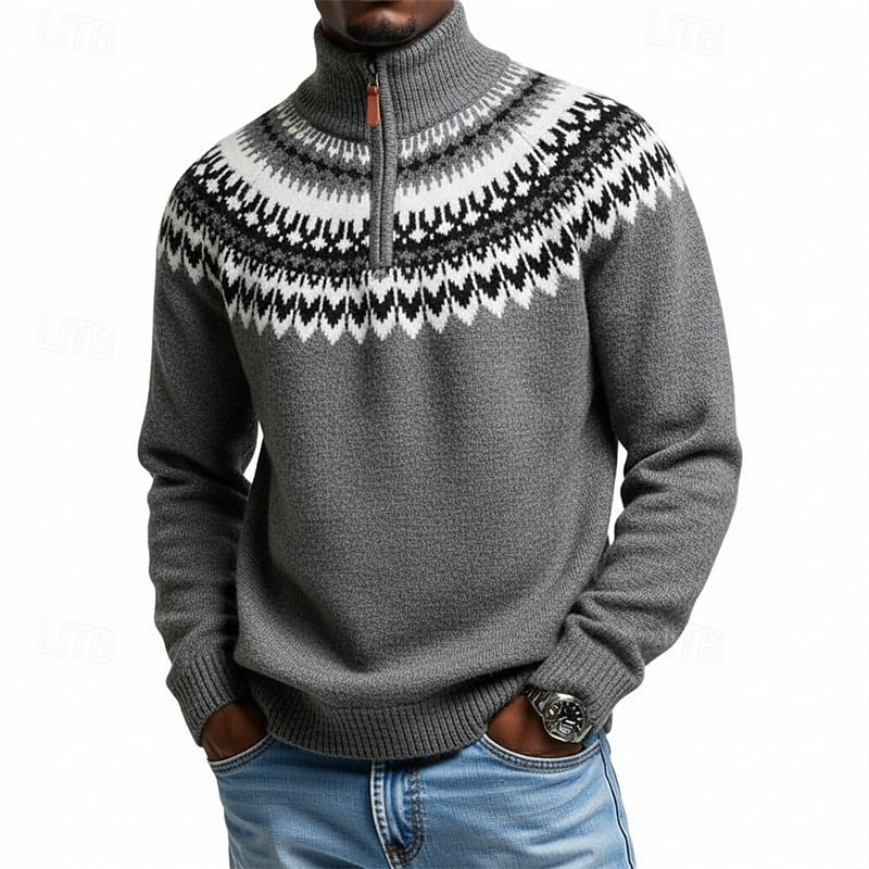 Xavier | Nordic Style Quarter-Zip Pullover