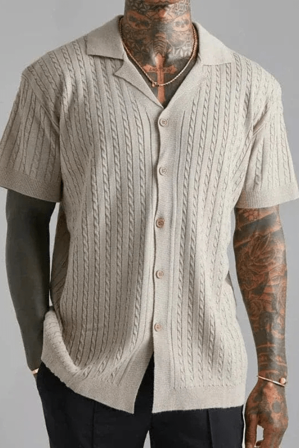 Jacquard Top Ladies Round Neck Summer Casual