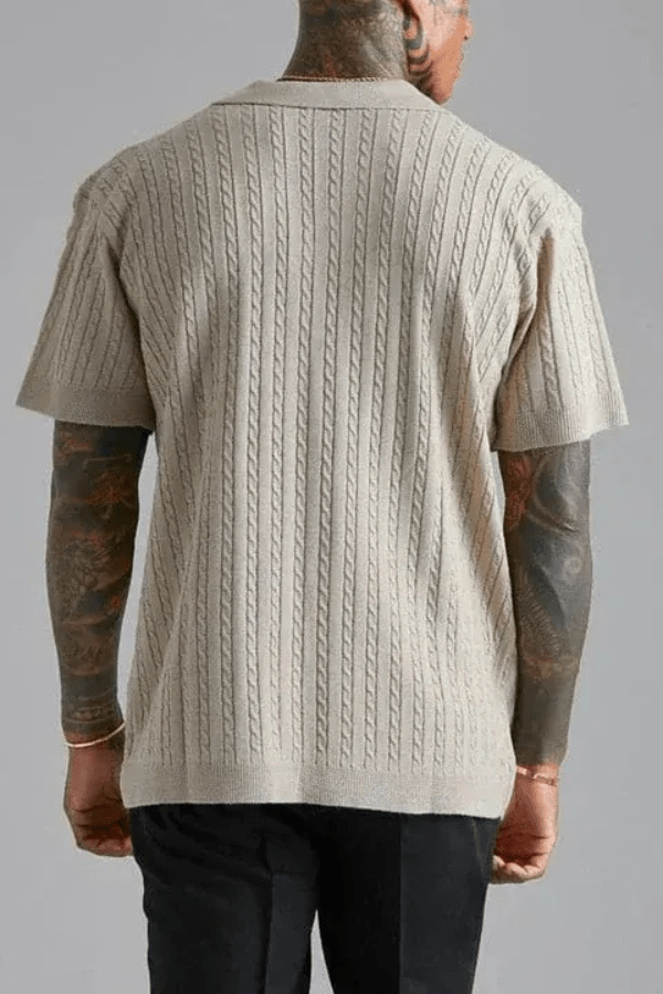 Jacquard Top Ladies Round Neck Summer Casual