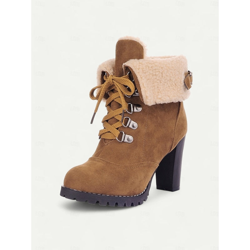 Ramona | Comfortable Lace-Up Heeled Ankle Boots