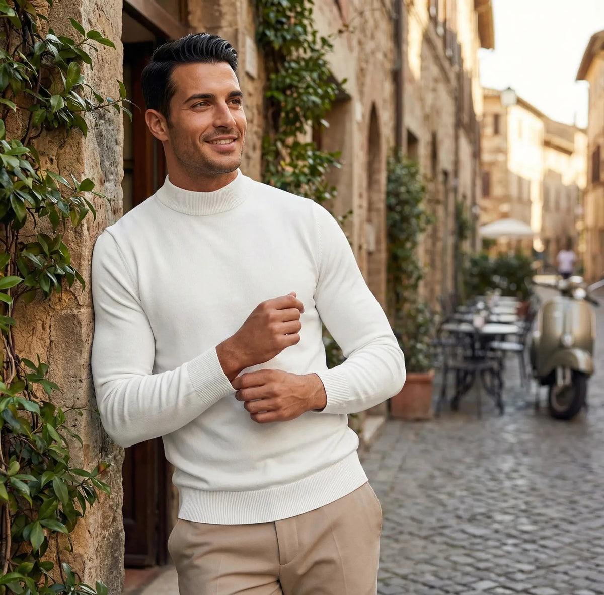 Men's Slim Fit High Neck Sweater