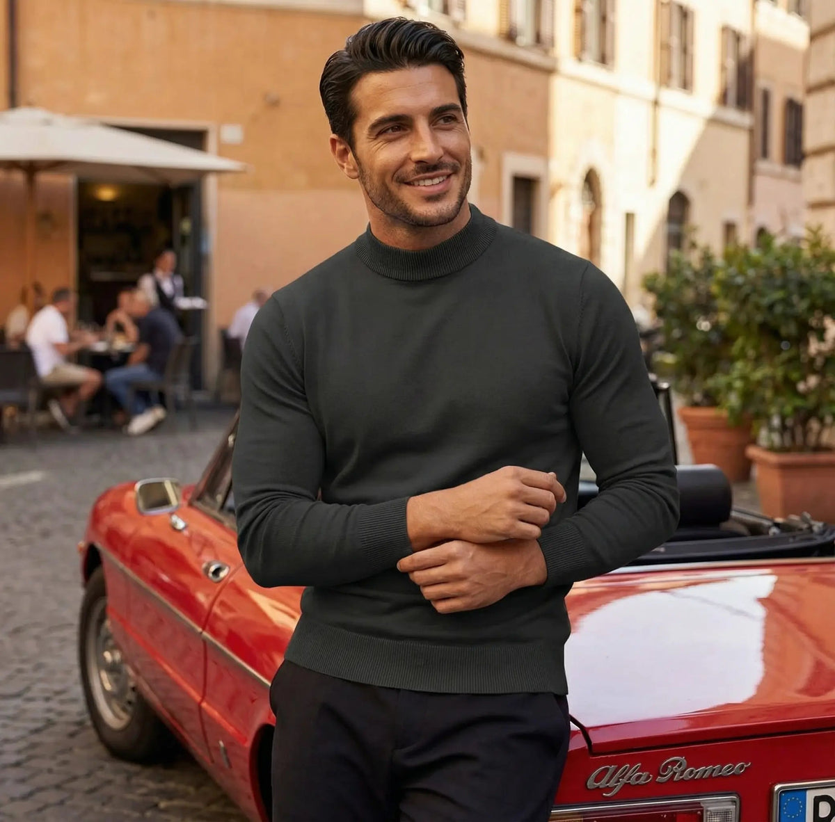 Men's Slim Fit High Neck Sweater