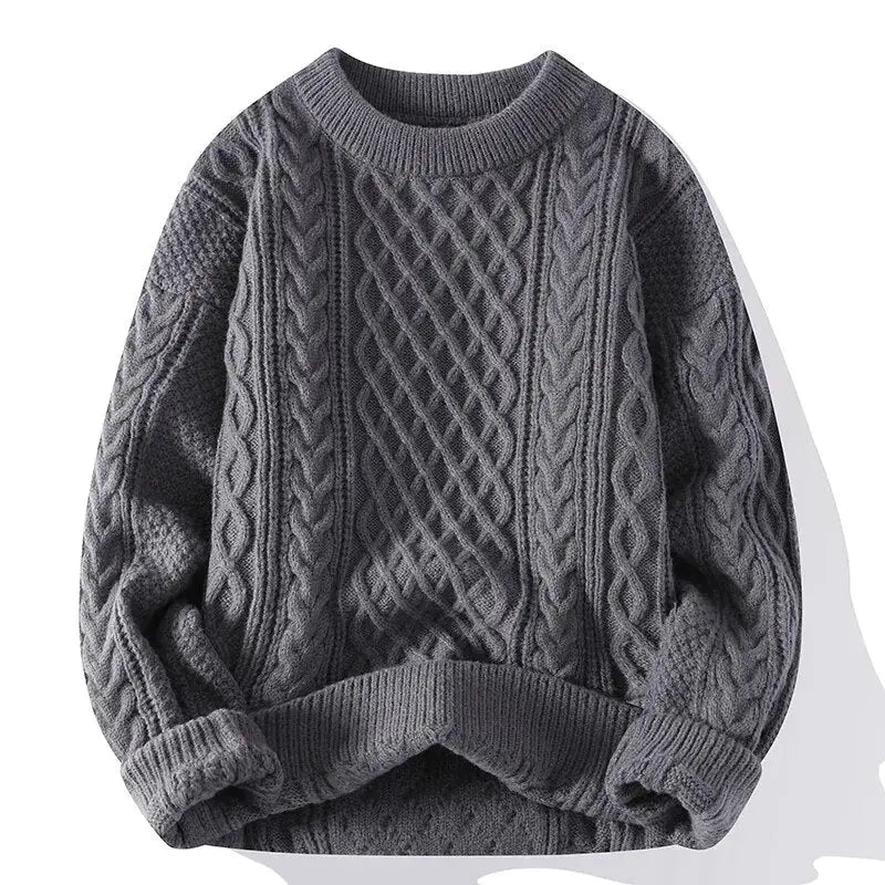 Men's Patterned Round Neck Sweater