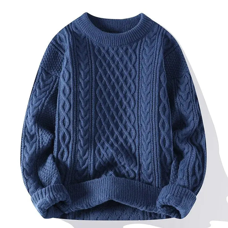 Men's Patterned Round Neck Sweater