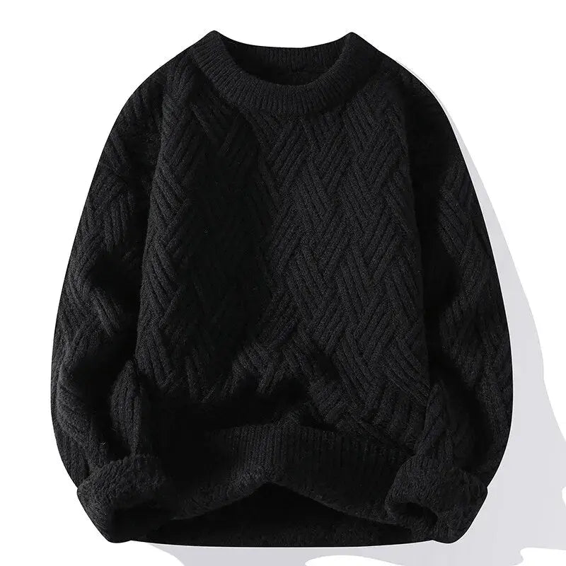 Men's Patterned Round Neck Sweater