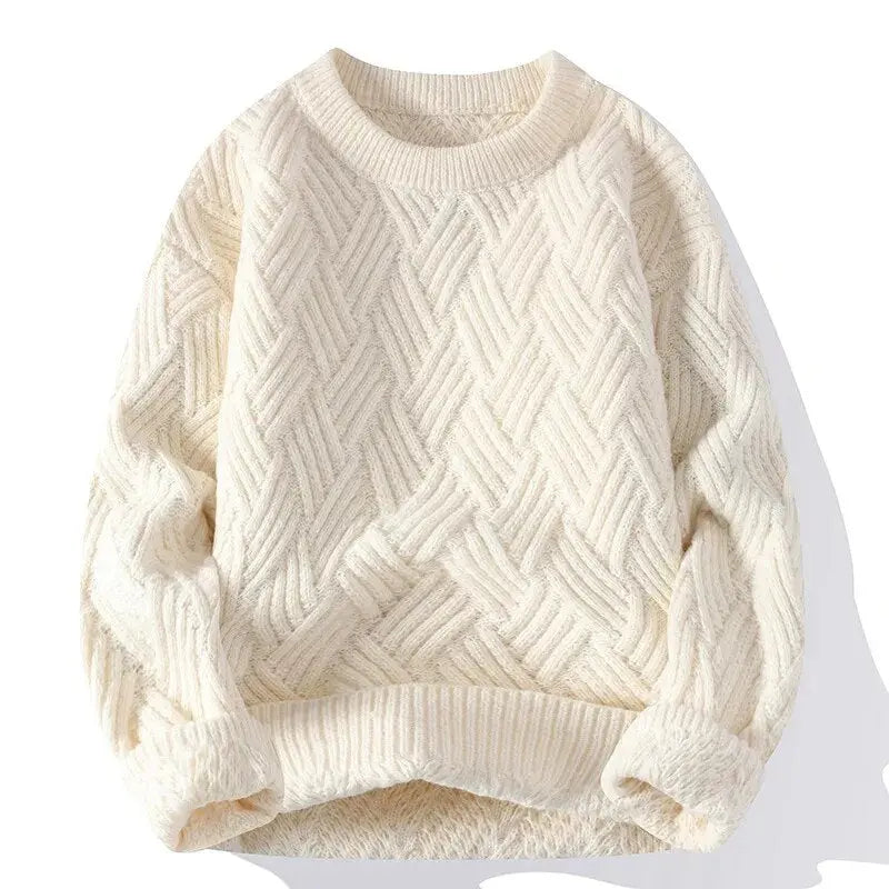 Men's Patterned Round Neck Sweater