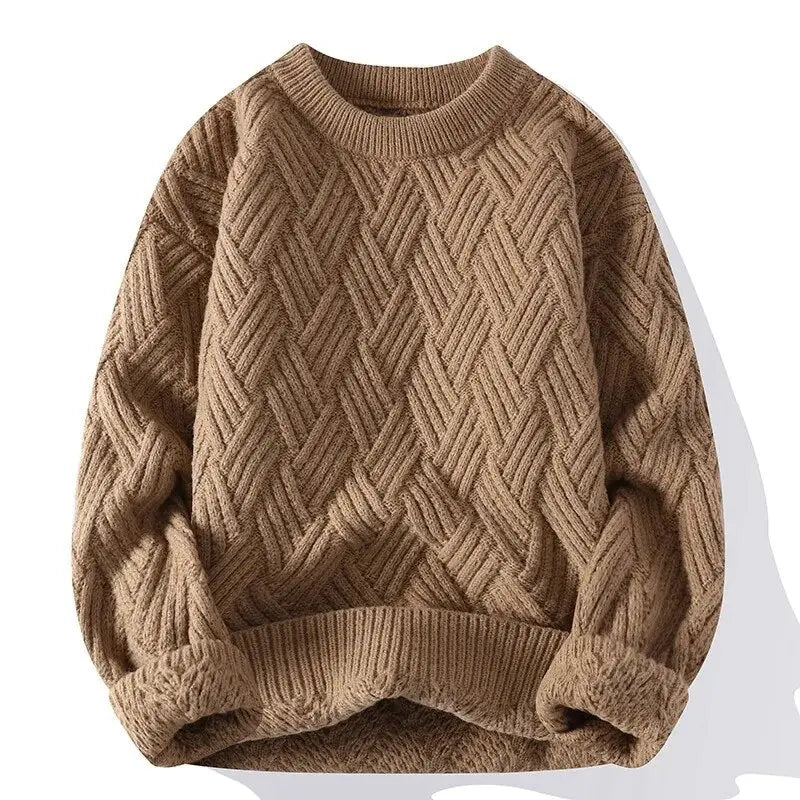 Men's Patterned Round Neck Sweater