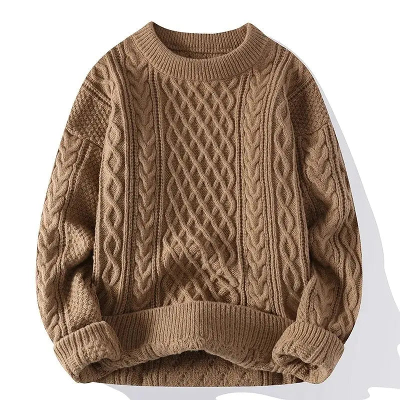 Men's Patterned Round Neck Sweater