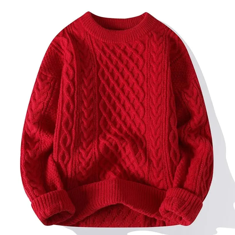 Men's Patterned Round Neck Sweater