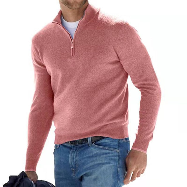 Men's V-Neck Sweater for Fall and Winter