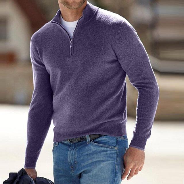 Men's V-Neck Sweater for Fall and Winter