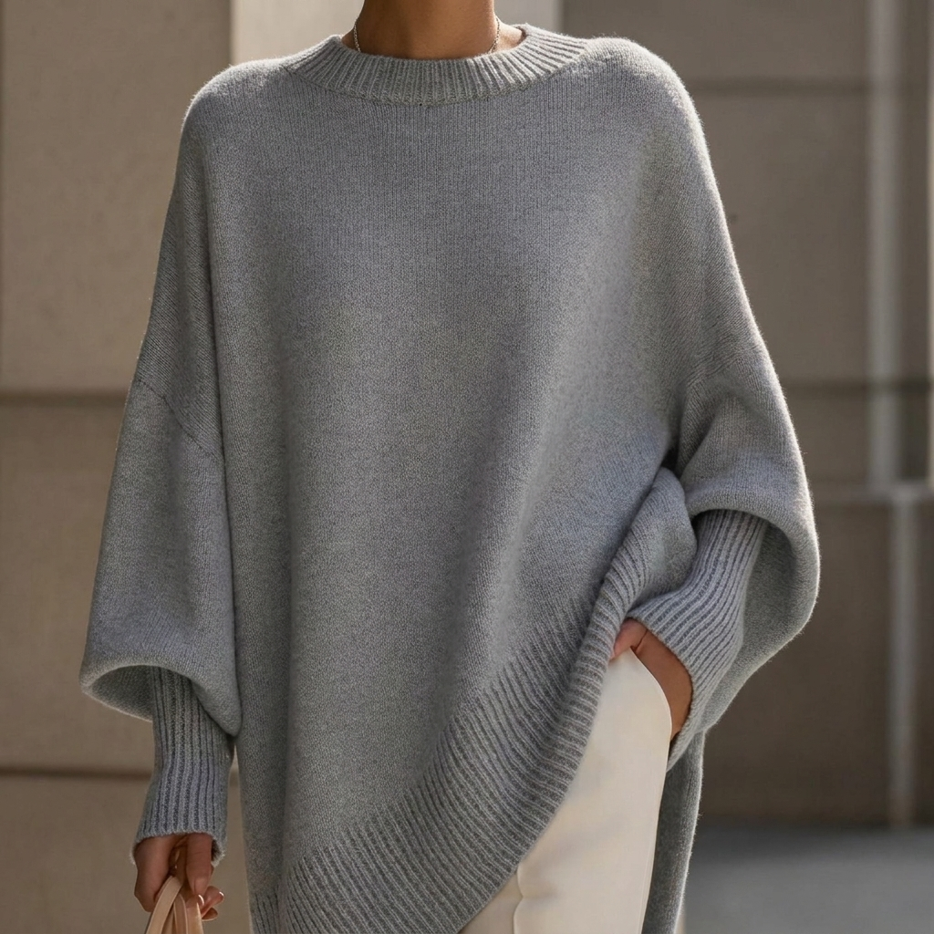 Women's Round Neck Chunky Knit Sweater