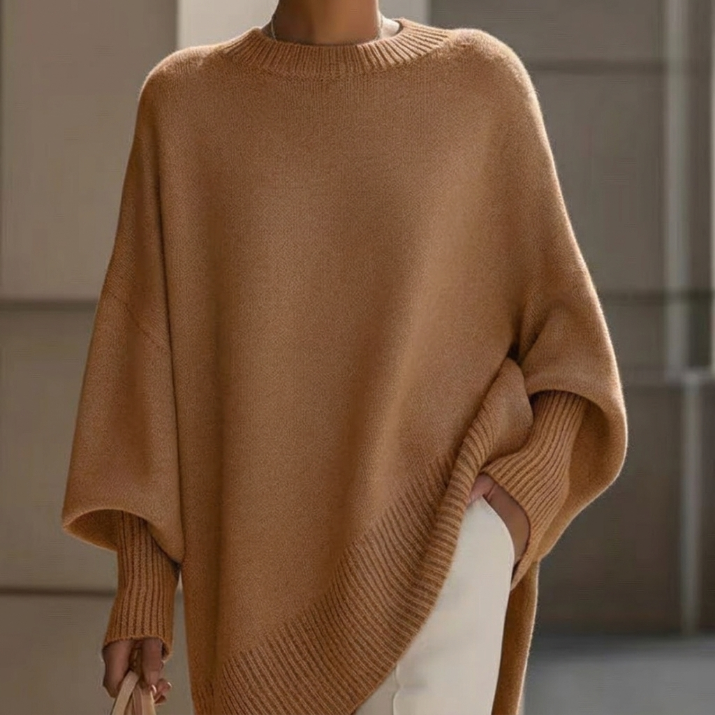 Women's Round Neck Chunky Knit Sweater