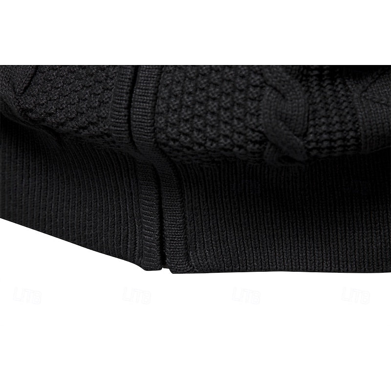 Clive | Zip-Up Cable Knit Cardigan