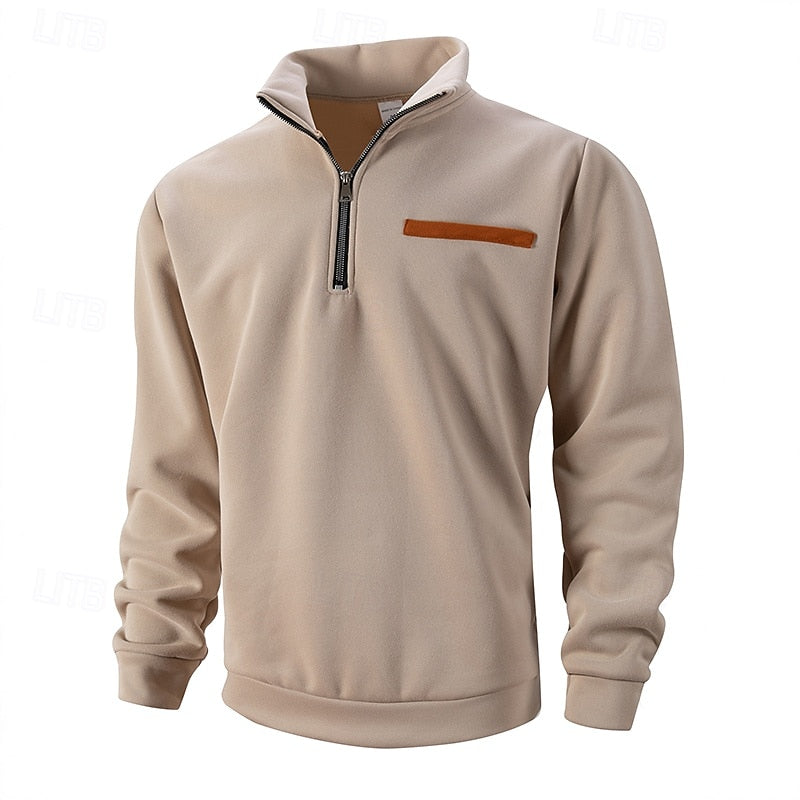 Emerson | Quarter-Zip Pullover with Standing Collar